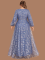 P190 Floral Lantern Sleeve Gown